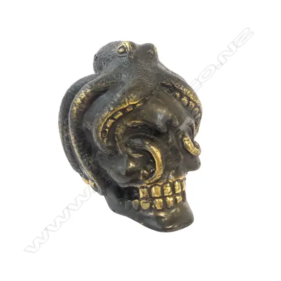 METAL SKULL w. OCTOPUS H.110mm