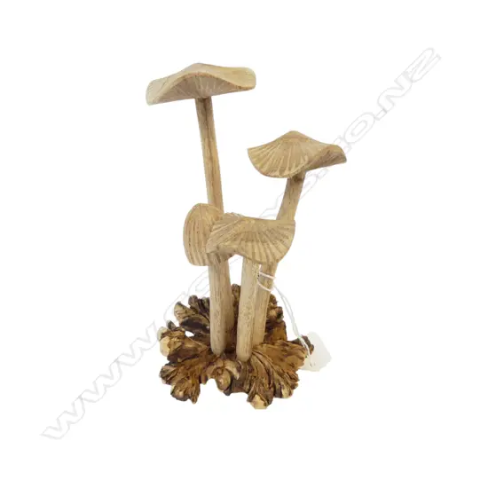 WOOD ROSE w. 4 MUSHROOMS H.150mm