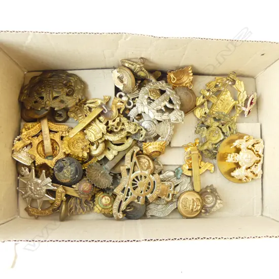 ASST. MILITARY BADGES & BUTTONS including reproduction