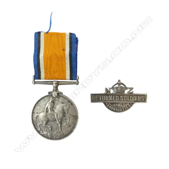BRITISH WAR MEDAL, RSA BADGE