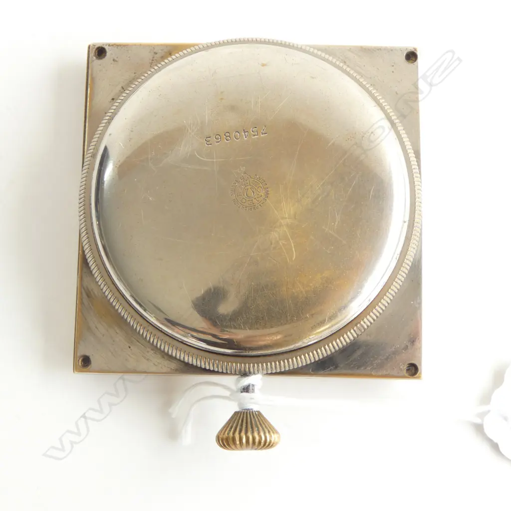 VINTAGE OMEGA 8 DAY CLOCK for CAR DASHBOARD, c1960. 70 x 85mm Image 1++