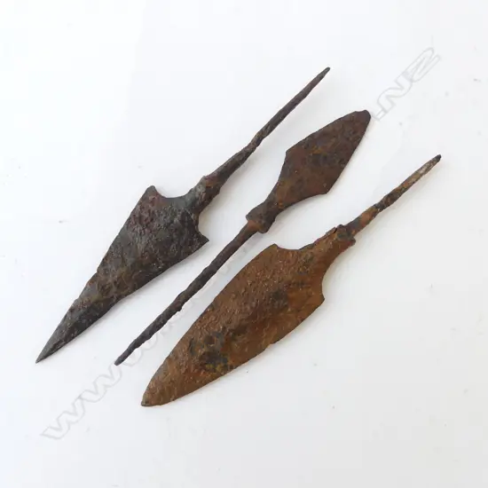 THREE IRON ARROW HEAD STURKEY 600-1200 CE L.110mm