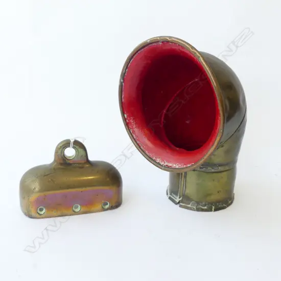 BRASS FAIRLEAD W.145mm, SHIPS GOOSENECK AIR COWL H.240mm