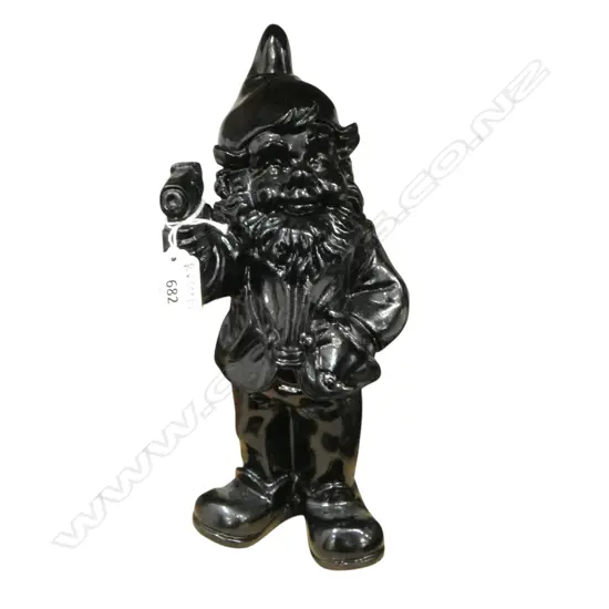 BLACK RESIN GNOME w. GUN H.305mm