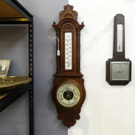 ANTIQUE BANJO WALL BAROMETER H.850mm