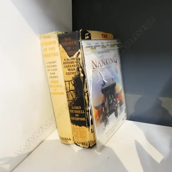 'THE SCOURGE IF THE SWASTIKA' & 'THE KNIGHTS OF BUSHIDO' ACCOUNTS OF THE NAZI/JAPANESE WAR CRIMES + 2007 NANKING DVD