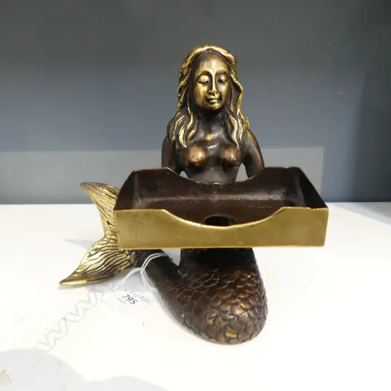 BRONZE MERMAID CARD HOLDER H.160mm