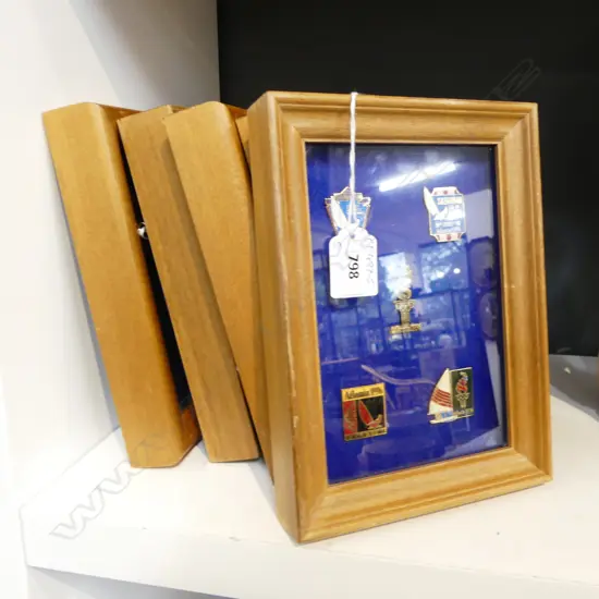 ASST. OLYMPIC PINS IN 5 FRAMES 215x165mm