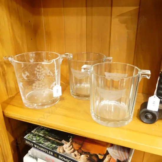 3 ICE BUCKETS; PR MOET & CHANDON H.135mm, ANOTHER