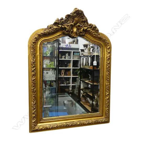 MIRROR w. GOLD FRAME 965x700mm - w. HEATED BACKING