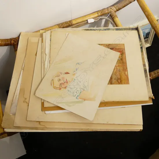 ASST. LOUISE B. CASBOLT WCs; LANDSCAPES ETC foxing