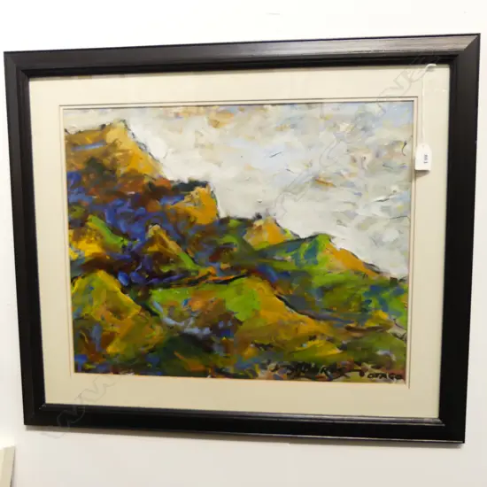 A. L. BOROS, OTAGO LANDSCAPE, OIL ON PAPER 400x500mm