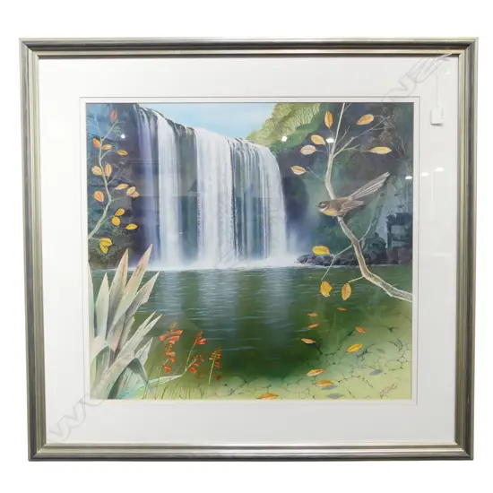 JOHN CLIFFORD 'WHANGAREI FALLS' WC 575x630mm