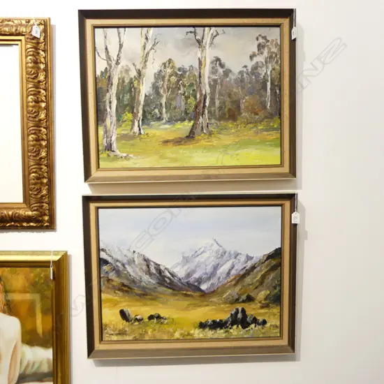 2 COLLEEN HAMILTON LANDSCAPE OILS 445x595mm