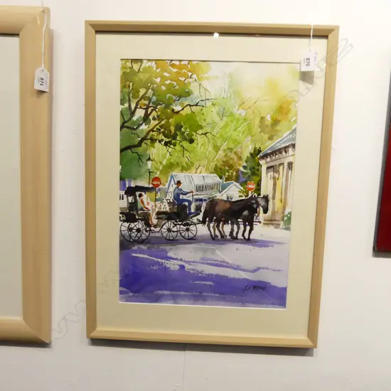 JOHN K. REED, A TRIP THROUGH ARROWTOWN, W/C, 400x290mm