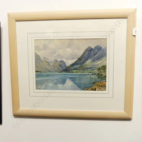 FRED R. FITZGERALD 'THE OLDEN LAKE, NORWAY' WC 265x375mm