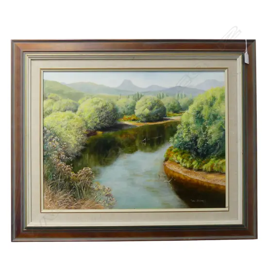 VAL STOKES 'HIGH SUMMER' OIL ON BOARD 440x580mm