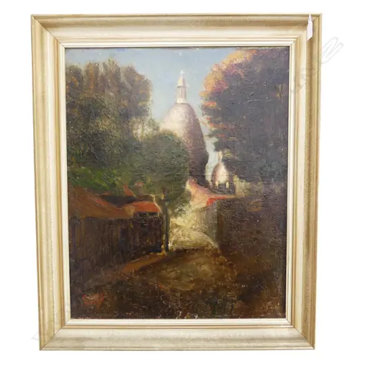 OIL; SACRE-COEUR BASILICA PARIS, SIGNED & DATED 1903 OIL ON BOARD 600x480mm