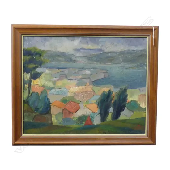 LANDSCAPE, OIL ON BOARD SIGNED - J. R. BOWSON? 390x490mm