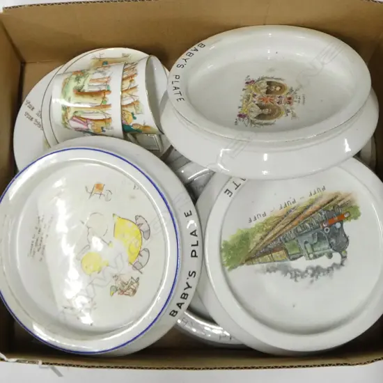 6 SHELLEY CHILDS PLATES & 2 CHILDS CSPS