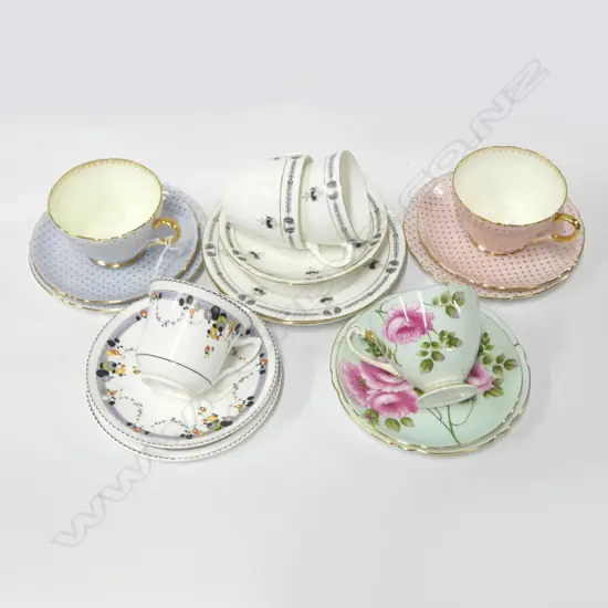 6 SHELLEY CHINA CSP SETS MIXED PATS