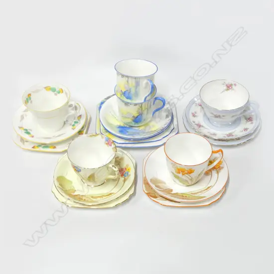 6 SHELLEY CHINA CSP SETS MIXED PATS