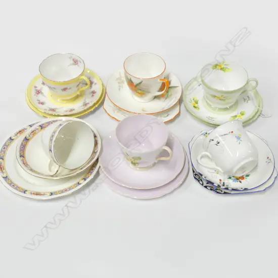 6 SHELLEY CHINA CSP SETS MIXED PATS