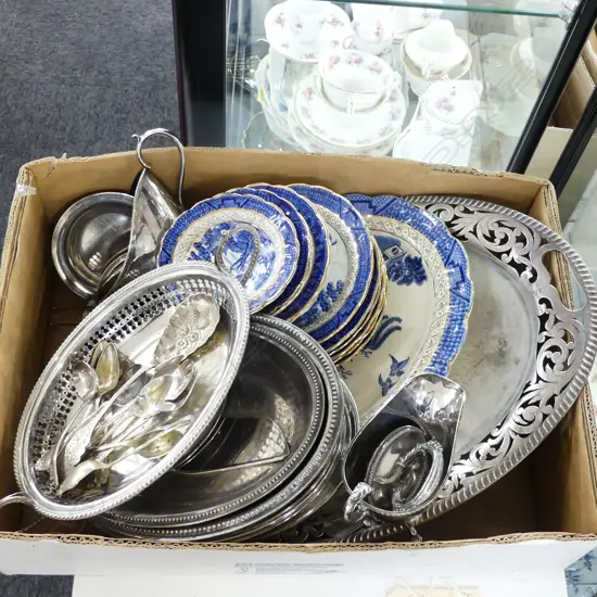 ASST. EPNS + 13 PCES BOOTHS REAL OLD WILLOW