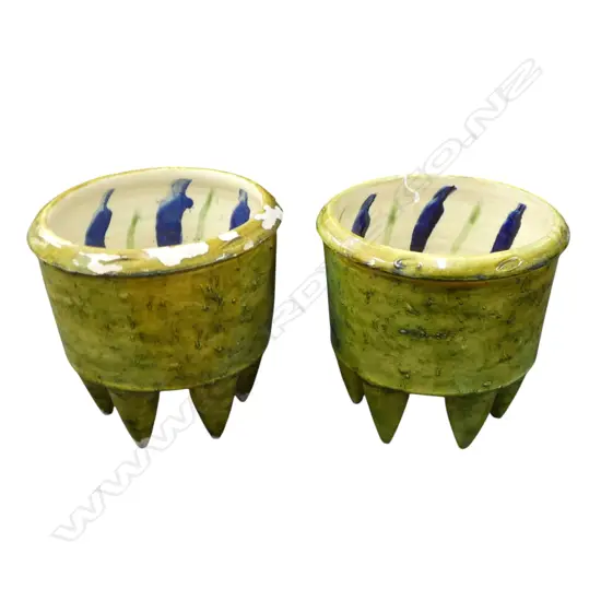 PR STUDIO POTTERY PLANTERS H.225mm, 235mm dia STAMPED TO BASE