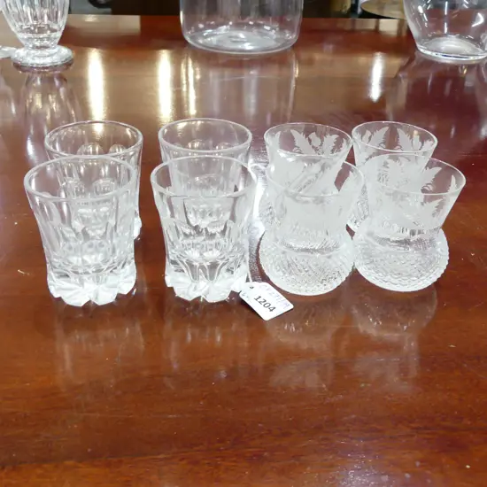 8 DRINKING GLASSES (4+4) H.80mm