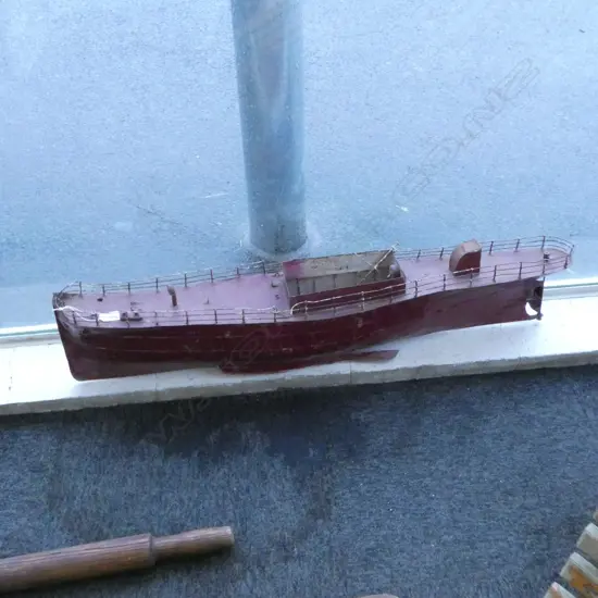 SCRATCH BUILT METAL BOAT L.1000mm