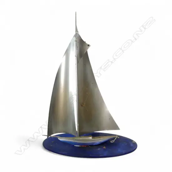 CHROME & GLASS YACHT MODEL H470MM