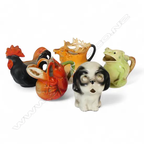 2 R/BAYREUTH& 3 OTHER ANIMAL CREAM JUGS H110MM