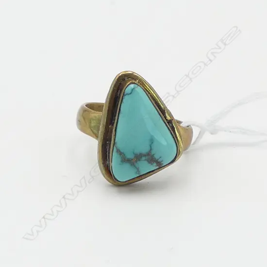 TURQUOISE & COPPER RING SIZE O