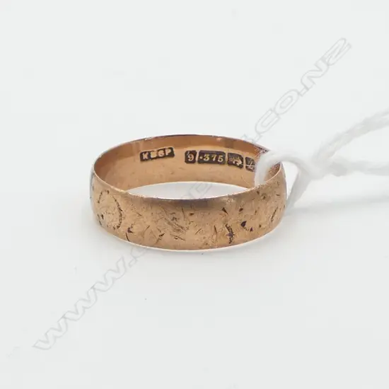 Birmingham 1924 9ct ROSE GOLD BAND RING  2.14gms SIZE O