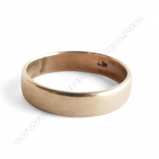 9ct ROSE GOLD VINTAGE BAND RING 2.35gms SIZE L