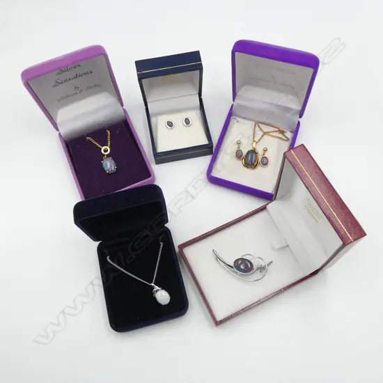 ASST. SILVER, METAL & OPAL DOUBLET JEWELLERY