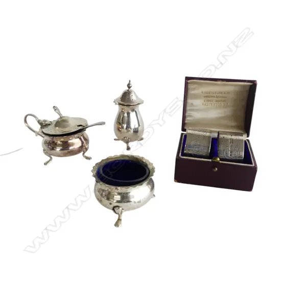 PR STG SILVER NAPKIN RINGS 40gms + 3 EP CONDIMENTS