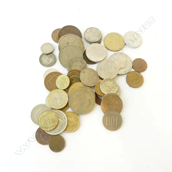 ASST. WORLD COINS INCLUDING VINTAGE SPANISH, JORDAN, etc