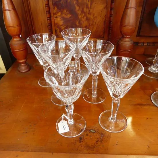 6 MIXED WATERFORD CRYSTAL GLASSES