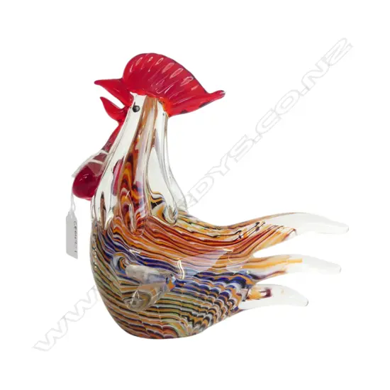 MURANO GLASS ROOSTER H.210mm