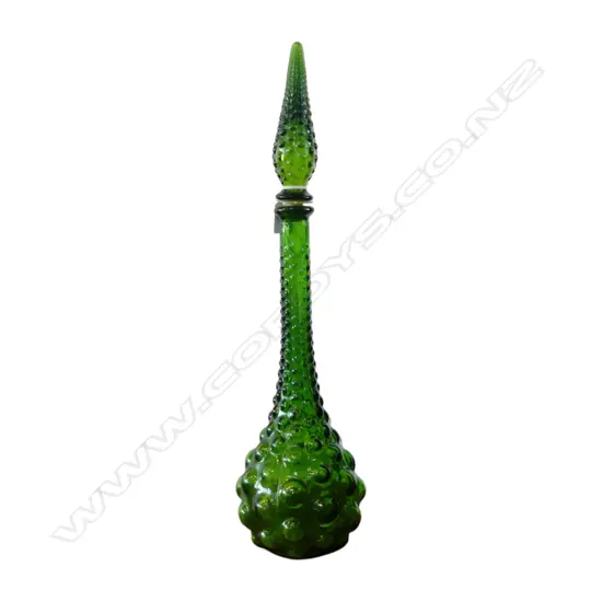 GREEN GLASS GENIE BOTTLE H.490mm