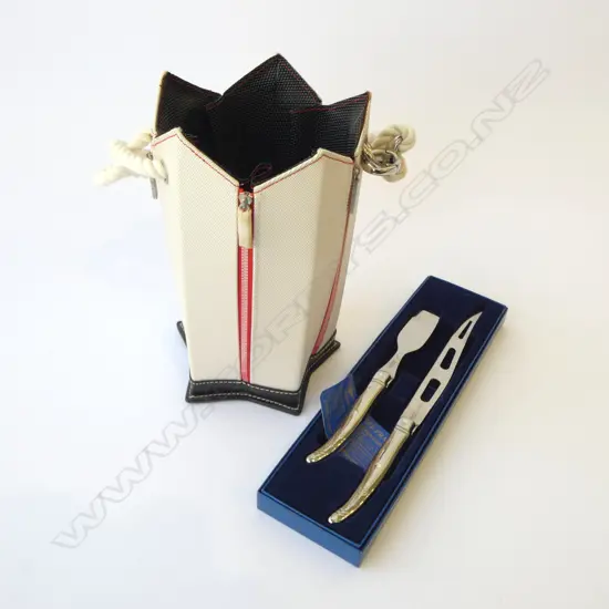 MOET & CHANDON CHAMPAGNE HOLDER & LAGUIOLE DUCK LIVER PARFAIT SERVERS IN BOX, L.300MM (BOX)