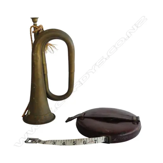 OLD COPPER KETTLE & BUGLE L.300mm