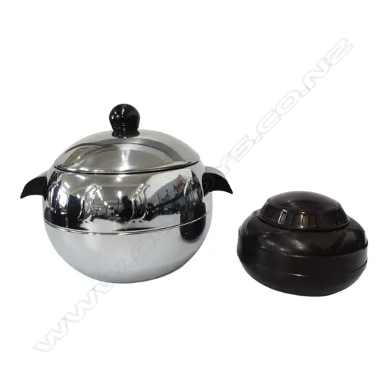 VINTAGE BAKELITE CONTAINER + WEST BEND COMPANY HOT/COLD SERVER