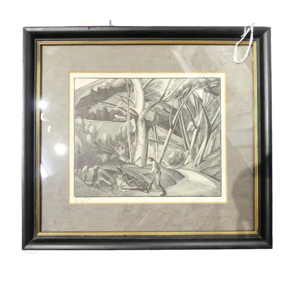 ROBERT ASHWIN MAYNARD 'The Good Samaritan' wood engraving (bookplate) 150 x 175mm