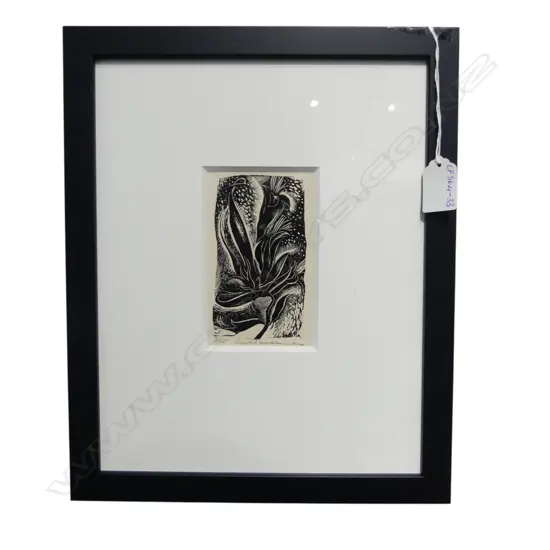 STEWART MACLENNAN Flower Study wood engraving ed. 2/35 signed and editioned 115 x 65mm (housed in cont black frame)