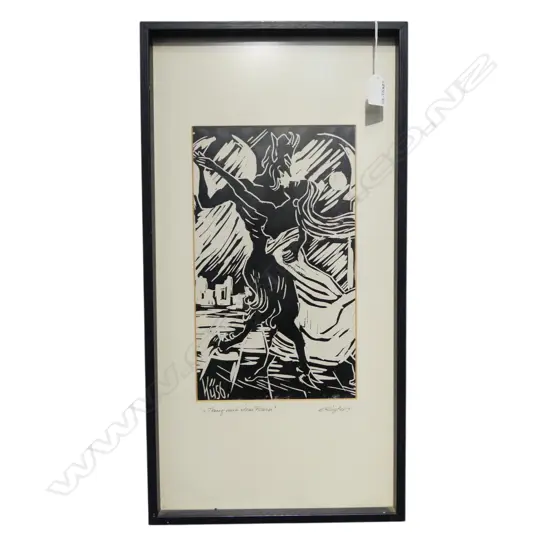 E. KUGLER, TAUZ MIT DEM FAUN, PRINT, 570x290mm