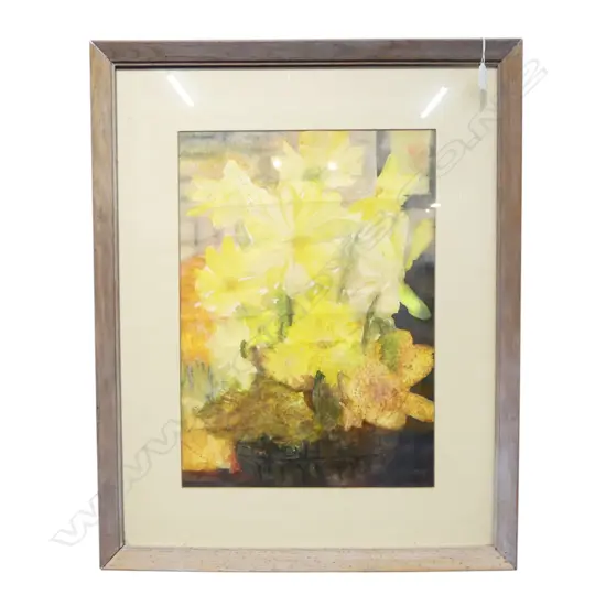 SUZANNE FIELD BLUNT, CHRYSANTHEMUMS, W/C, 550x370mm