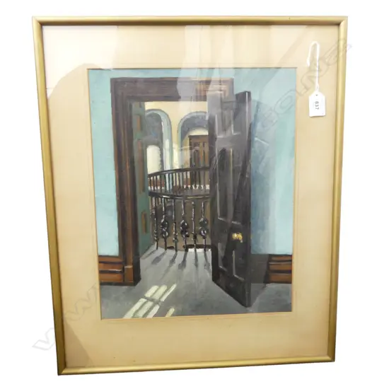 A. WEBSTER EARLY 20THc OIL 'OLD CONVICTS DOOR. OLD ELIZABETH BOYS HOUSE' 385 X 305mm